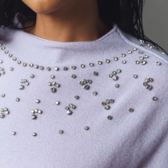 Anthropologie The Alani Cashmere Mock-Neck Sweater by Pilcro 1X NWT - Picture 4 of 7